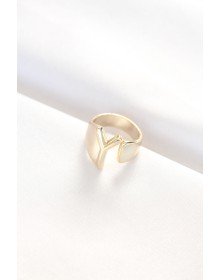 Y Harfli Altın Renk Ayarlanabilir Yüzük