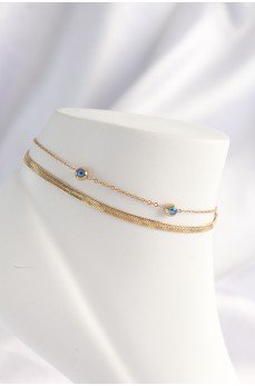 316L Çelik Gold Renk Nazar Boncuk Tasarımlı 2li Halhal 316L Çelik Gold Renk Nazar Boncuk Tasarımlı 2li Halhal