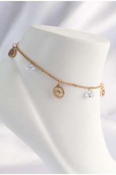 316L Çelik Gold Renk Zirkon Taşlı Yıldızlı Halhal 316L Çelik Gold Renk Zirkon Taşlı Yıldızlı Halhal