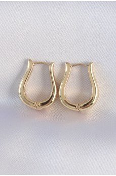 Pirinç Gold Renk İçi Boş Gül Küpe