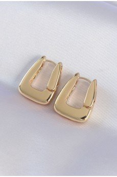 Pirinç Gold Renk Kalın Küpe