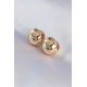 Pirinç Gold Renk İçi Boş Minimal Topçuk Küpe Pirinç Gold Renk İçi Boş Minimal Topçuk Küpe