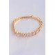 Vip Seri Pirinç Pembe Zirkon Taşlı Gold Renk Baget Model Bileklik