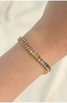 316L Çelik Gold Renk Renkli Su Yolu Tasarımlı Bileklik 316L Çelik Gold Renk Renkli Su Yolu Tasarımlı Bileklik