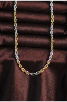 316L Çelik Çift Renk Burgu Tasarımlı Kolye