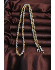 316L Çelik Çift Renk Burgu Tasarımlı Kolye