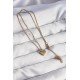 316L Çelik Gold Renk Kalp Model Love Kolye