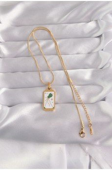 316L Çelik Gold Renk Beyaz Mineli Tarot Kolye 316L Çelik Gold Renk Beyaz Mineli Tarot Kolye