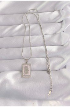 316L Çelik Gümüş Renk Pembe Mineli El Figür Tarot Kolye 316L Çelik Gümüş Renk Pembe Mineli El Figür Tarot Kolye