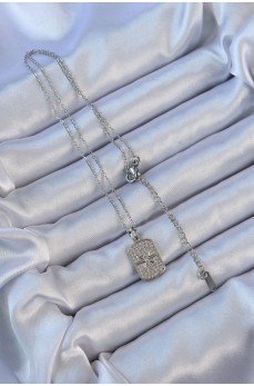 316L Çelik Zincir Gümüş Renk Zirkon Taşlı Kutup Yıldızlı Vintage Kolye