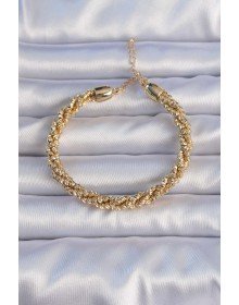 Pirinç Altın Renk Sarmal Model Bileklik
