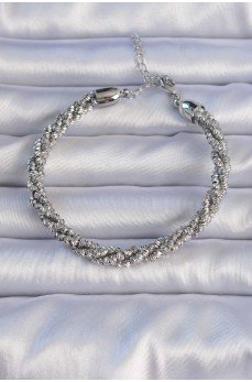 Pirinç Gümüş Renk Sarmal Model Bileklik Pirinç Gümüş Renk Sarmal Model Bileklik