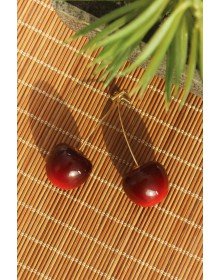 Gold Renk Kiraz Model Kadın Küpe