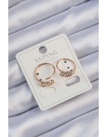 Xuping Rose Renk Zirkon Taşlı Su Yolu Küpe