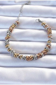 316L Çelik Karışık Renkli İç İçi Geçmeli Bombeli Bileklik 316L Çelik Karışık Renkli İç İçi Geçmeli Bombeli Bileklik