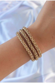 Altın Renk Çoklu Kadın Bileklik