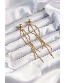 316L Çelik Altın Renk İtalyan Model Topçuk Küpe