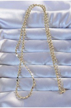 Pirinç Gold Renk Parçalı Ezme Kolye