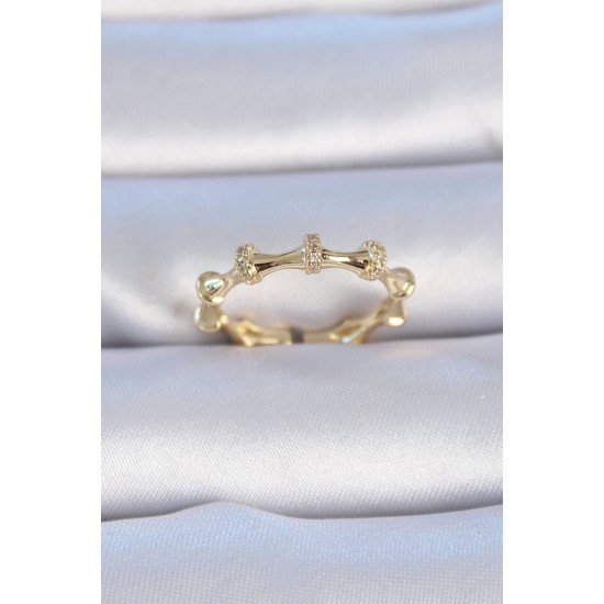 Pirinç Gold Renk Zirkon Taşlı Kadın Yüzük Pirinç Gold Renk Zirkon Taşlı Kadın Yüzük