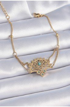 316L Çelik Gold Renk Mavi Taşlı Etnik Desen Kadın Bileklik 316L Çelik Gold Renk Mavi Taşlı Etnik Desen Kadın Bileklik