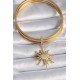 Pirinç Gold Renk Zirkon Taş Detaylı Güneş Model Ajda Charm Pirinç Gold Renk Zirkon Taş Detaylı Güneş Model Ajda Charm