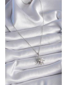 316L Çelik Gold Renk Zincir Güneş Figür Kadın Kolye