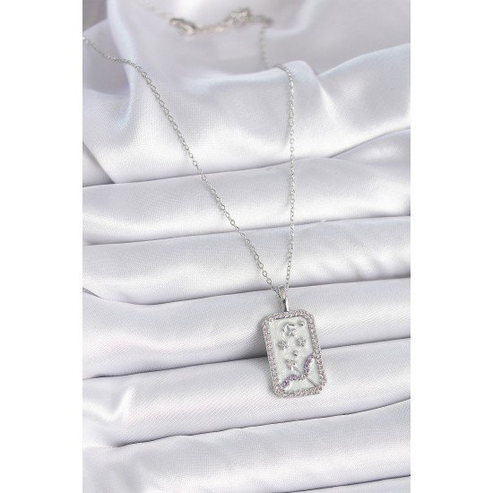 316L Çelik Gümüş Renk Zincir Yay Burcu Zirkon Taşlı Kadın Kolye 316L Çelik Gümüş Renk Zincir Yay Burcu Zirkon Taşlı Kadın Kolye