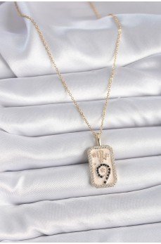 316L Çelik Gold Renk Zincir Akrep Burcu Zirkon Taşlı Kadın Kolye
