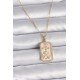 316L Çelik Gold Renk Zincir Yengeç Burcu Zirkon Taşlı Kadın Kolye