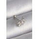 316L Çelik Gümüş Renk Zirkon Taşlı Kelebek Tragus Piercing 316L Çelik Gümüş Renk Zirkon Taşlı Kelebek Tragus Piercing