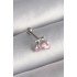 316L Çelik Gümüş Renk Pembe Zirkon Taşlı Kalp Tragus Piercing