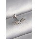 316L Çelik Gümüş Renk Zirkon Taşlı Çiçek Tragus Piercing