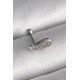 316L Çelik Gümüş Renk Zirkon Taşlı Kanat Tragus Piercing