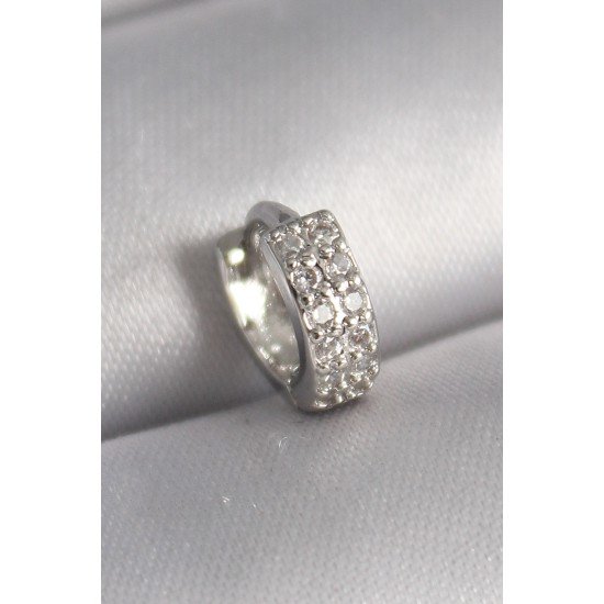 316L Çelik Gümüş Renk Zirkon Taşlı Tragus Piercing 316L Çelik Gümüş Renk Zirkon Taşlı Tragus Piercing