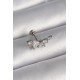 316L Çelik Gümüş Renk Zirkon Taşlı Tragus Piercing