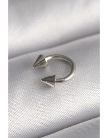 316L Çelik Gümüş Renk Halka Çivi Model Kadın Piercing