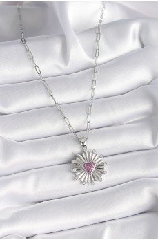 316L Çelik Gümüş Renk Pembe Zirkon Taşlı Kalp İşleme Madalyon Model Kadın Kolye 316L Çelik Gümüş Renk Pembe Zirkon Taşlı Kalp İşleme Madalyon Model Kadın Kolye