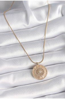 316L Çelik Gold Renk Zirkon Taşlı 12 Burç Madalyon Model Kadın Kolye 316L Çelik Gold Renk Zirkon Taşlı 12 Burç Madalyon Model Kadın Kolye