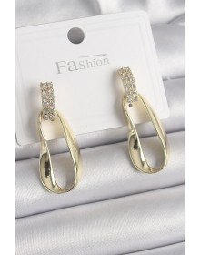 Pirinç Zirkon Taşlı Sallantı Kadın Küpe
