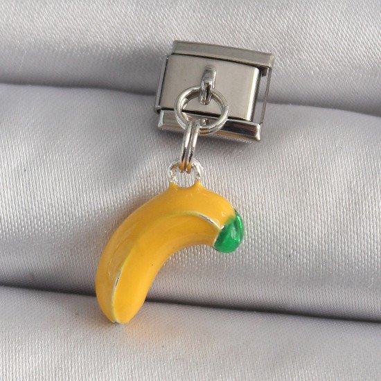 316L Çelik Gümüş Renk Sallantı Muz Model Nomination Charm 316L Çelik Gümüş Renk Sallantı Muz Model Nomination Charm