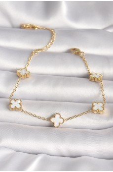 316L Çelik Gold Renk Baby Boy Yonca Model Kadın Bileklik 316L Çelik Gold Renk Baby Boy Yonca Model Kadın Bileklik