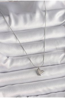 316L Çelik Gümüş Renk Zincir Kalp Figür Kadın Kolye 316L Çelik Gümüş Renk Zincir Kalp Figür Kadın Kolye