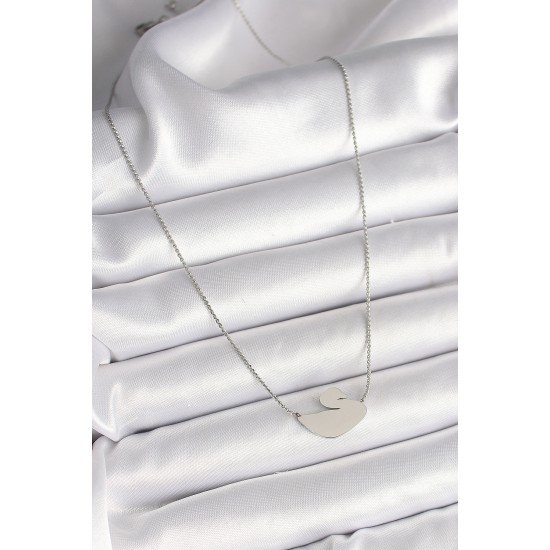 316L Çelik Gümüş Renk Zincir Kuğu Model Kadın Kolye 316L Çelik Gümüş Renk Zincir Kuğu Model Kadın Kolye