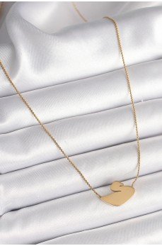 316L Çelik Gold Renk Zincir Kuğu Model Kadın Kolye