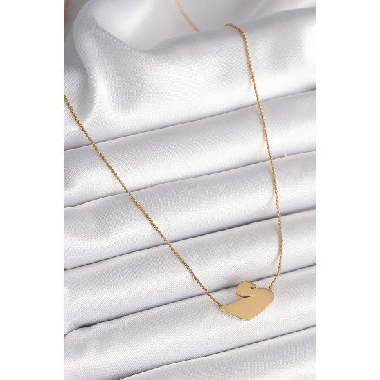 316L Çelik Gold Renk Zincir Kuğu Model Kadın Kolye 316L Çelik Gold Renk Zincir Kuğu Model Kadın Kolye