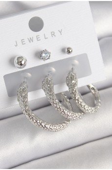 Pirinç Gold Renk Zirkon Taş Detaylı Halka Yılan Model Kadın Küpe Seti Pirinç Gold Renk Zirkon Taş Detaylı Halka Yılan Model Kadın Küpe Seti