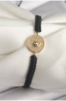 Pirinç Gold Renk Zirkon Taşlı Nazar Boncuk İşleme Makrome Asansörlü Model Kadın Bileklik Pirinç Gold Renk Zirkon Taşlı Nazar Boncuk İşleme Makrome Asansörlü Model Kadın Bileklik