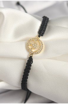 Pirinç Gold Renk Zirkon Taşlı Taç Figür Asansörlü Makrome Model Kadın Bileklik Pirinç Gold Renk Zirkon Taşlı Taç Figür Asansörlü Makrome Model Kadın Bileklik