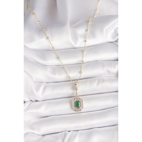 Pirinç Gold Renk Zirkon Taşlı Topçuk Zincir Serenay Model Kadın Kolye Pirinç Gold Renk Zirkon Taşlı Topçuk Zincir Serenay Model Kadın Kolye