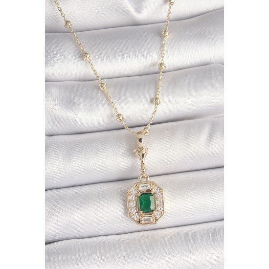 Pirinç Gold Renk Zirkon Taşlı Topçuk Zincir Serenay Model Kadın Kolye Pirinç Gold Renk Zirkon Taşlı Topçuk Zincir Serenay Model Kadın Kolye